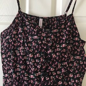 Xhilaration Dresses - Juniors Mini-Floral Buttoned down Dress Xhilaration Dresses - Juniors Mini-Floral Buttoned down Dress